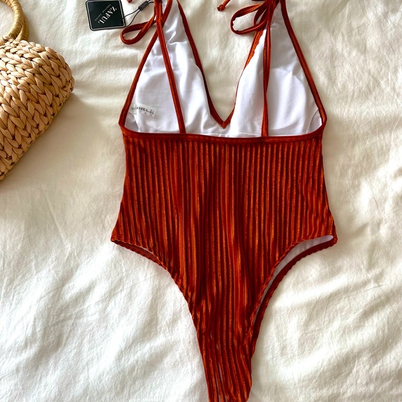 Zaful Other - Zaful copper sexy one piece ribbed swimsuit size 4.